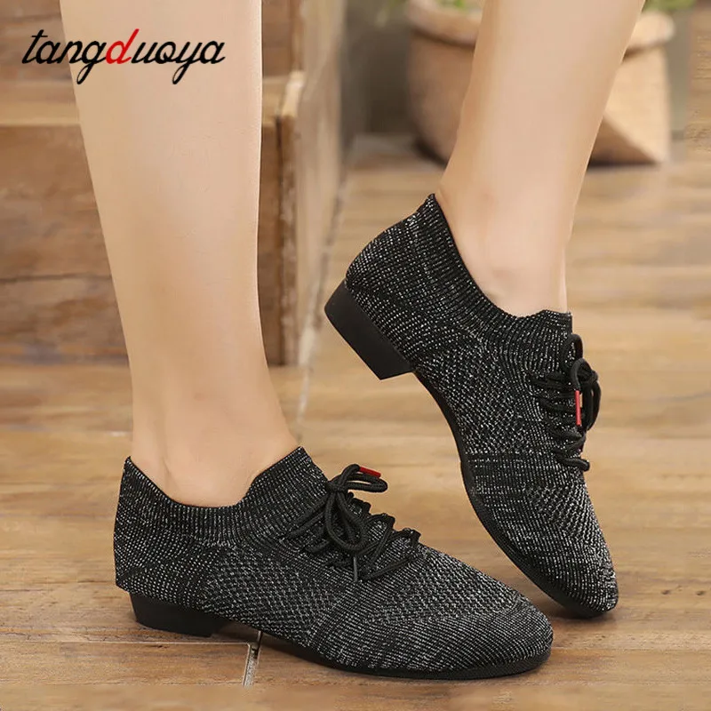 Dance Shoes Women's dance training shoes professional teacher Latin dance shoes Indoor Outdoor square jazz ballroom women