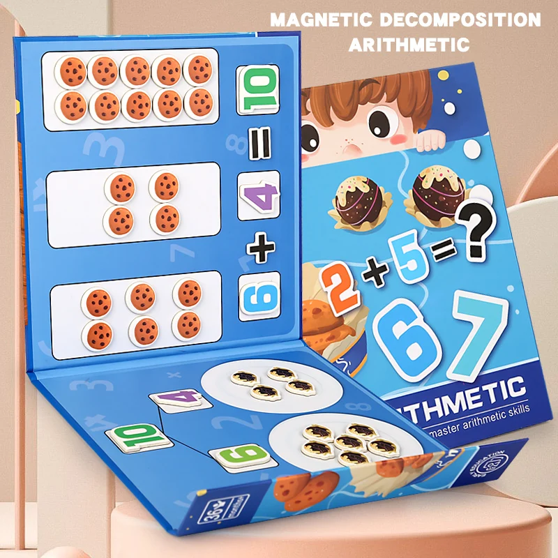 Children math enlightenment teaching aids number decomposition addition and subtraction ten-frame array educational puzzle