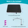 Hibbent Rain Shower Head, 13'' High Pressure Rainfall Square 5 Spray Mode Showerhead with 16" Shower Head Extension Arm 6