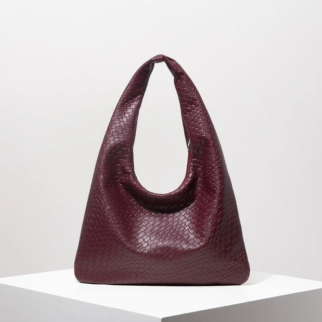 Sac à bandoulière vintage en simili cuir, sac à main pour femme, sac fourre-tout de grande capacité, sac croissant, sac sous les bras à fermeture éclair, sac de banlieue quotidien (motif aléatoire) 1