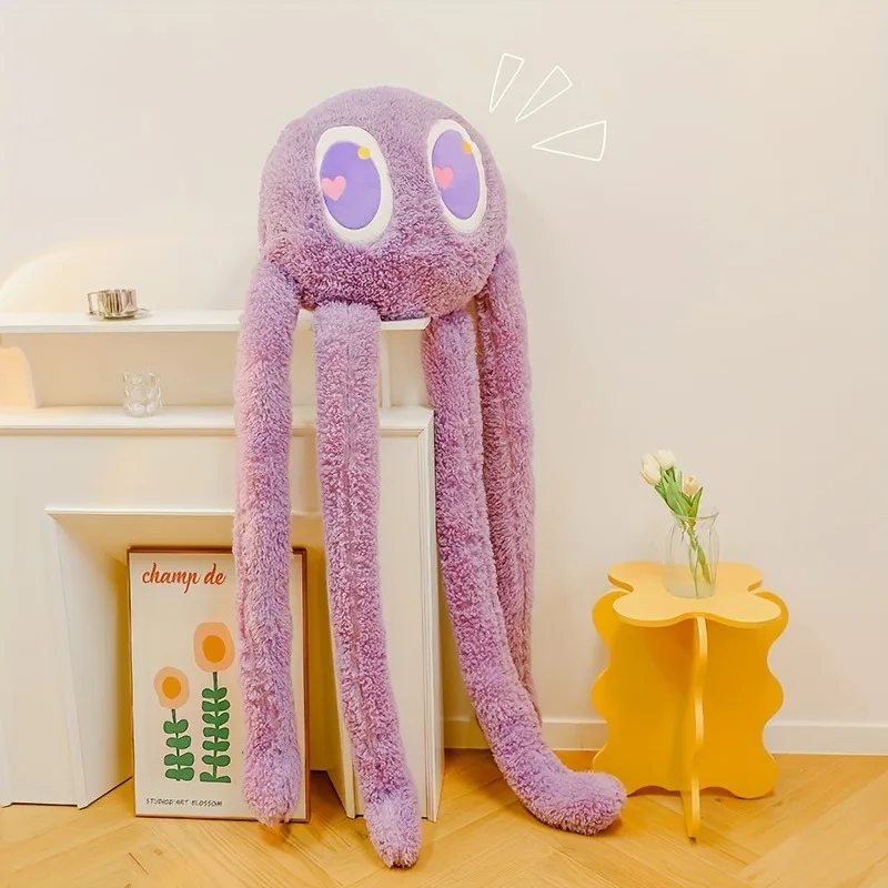 35.4Inch Adorable Long-Legged Octopus Plush Doll Pillow, Soft Stuffed Comfort Toy, Lovely Throw pillow Gift For Birthday&Holiday