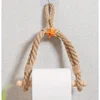 Bathroom Toilet Paper Holder Mediterranean Style Hand-woven Paper Roll Holder Living Room Bedroom Paper Roll Storage Shelf 3
