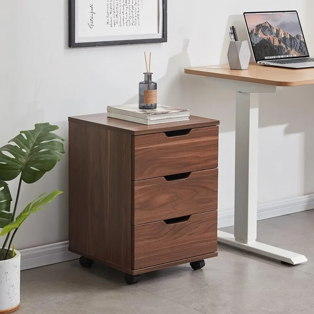 Vertical Filing Cabinet Rolling Wood Mobile File Cabinets Under Desk for Home Office With Casters Freight Free Storage Furniture