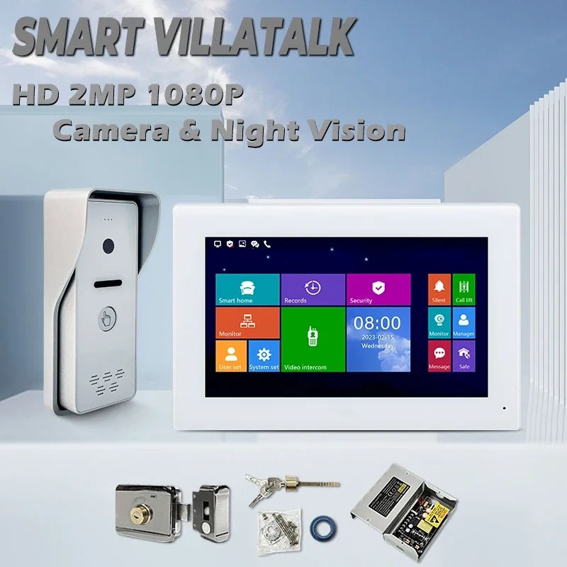 

OEM And ODM IP Based Villa Video Door Phone Intercom Kit HD 1080P best video network video doorbell intercom with screen in bui