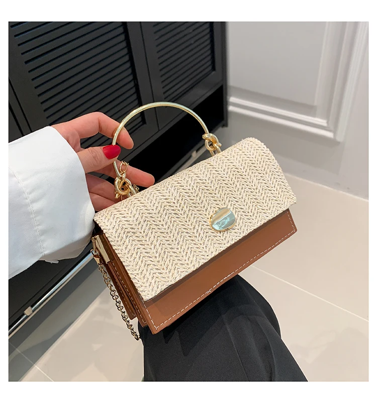 Fashion Pu Hasp Ladies Top-Handle Bags Braid Design 2024 New Brand Shoulder Bags for Women Free Shipping Bolsas Femininas