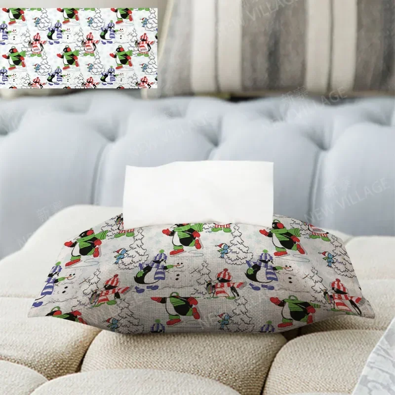 Household Christmas peripheral fabric tissues box car tissue holder tissue cover box textile storage tissue bag  dispenser 3