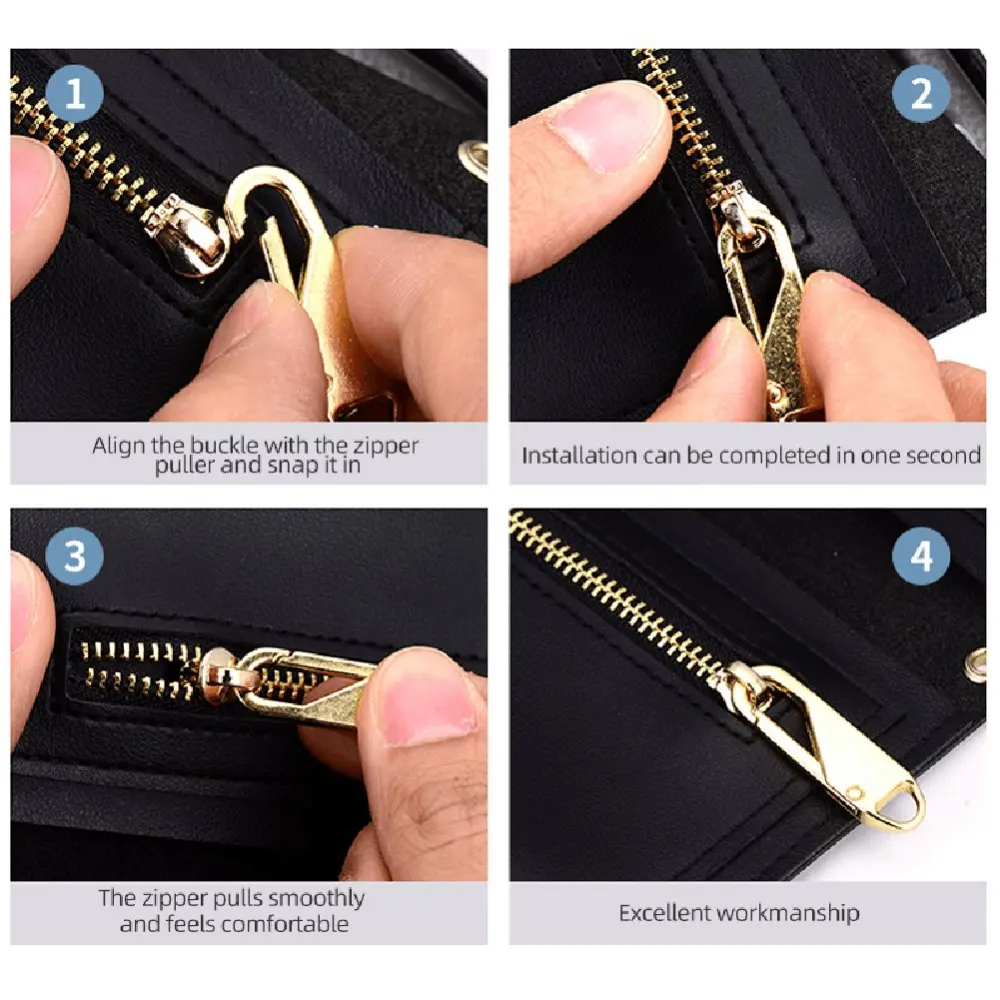 6/12pcs Zippers Head Universal Instant Zipper Repair Kit Replacement Broken Buckle Travel Bag Suitcase DIY Zipper Head