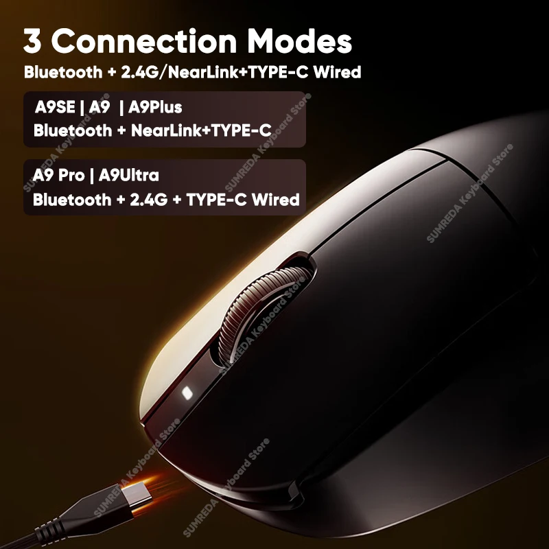 ATK A9 Ultra Dragonfly A9Plus A9Pro Wireless Gaming Mouse NearLink PAW3950 8K HZ 750IPS 42000DPI Lightweight E-sports Mouse
