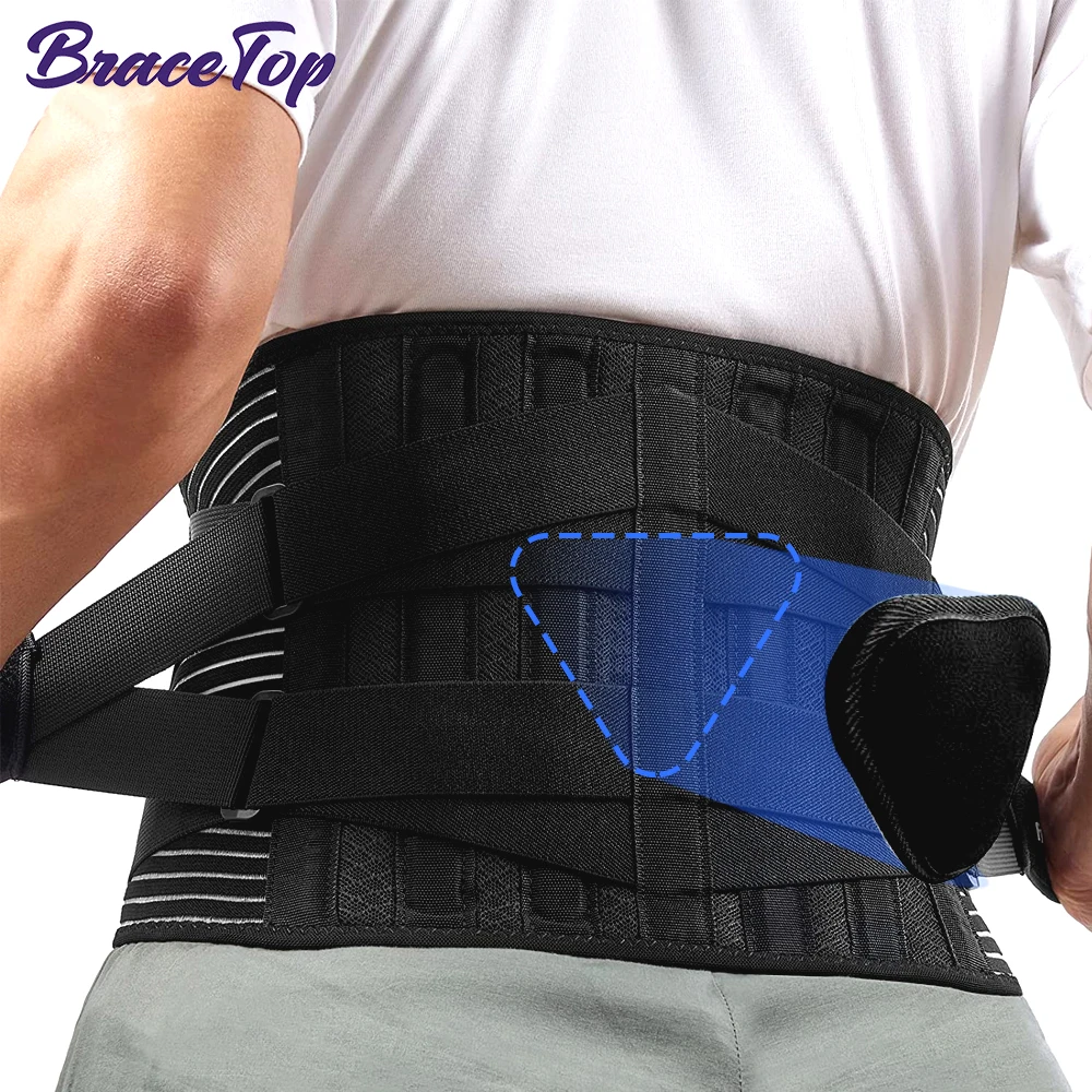 Bracetop Sports Works Back Brace Lower Back Pain Relief With Removable