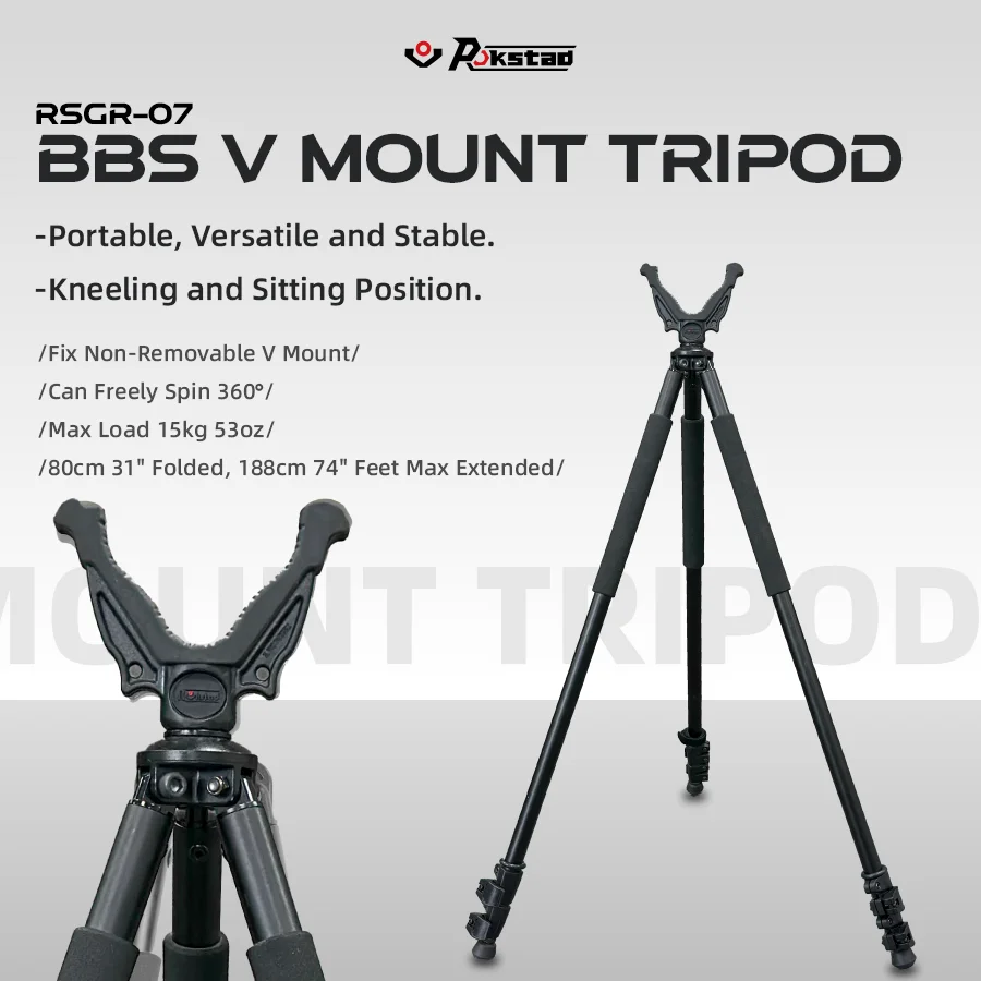 Vector Optics Shooting Stick V Mount Detachable and Can Freely Spin 360 Connect To RokStad Shooting Gun Rest detachable tripod