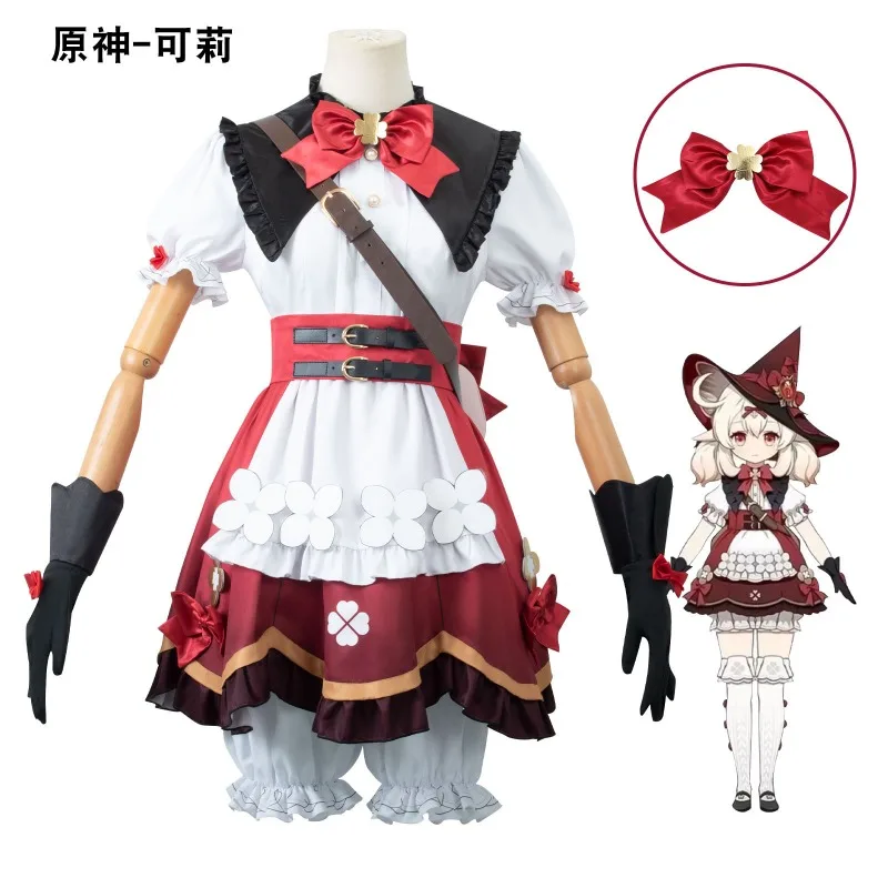 

Klee New Skin Cosplay Genshin Impact Costume Blossoming Starlight Kids Outfits Dress Hat Wig Backpack Witch Women Comic Cn Game