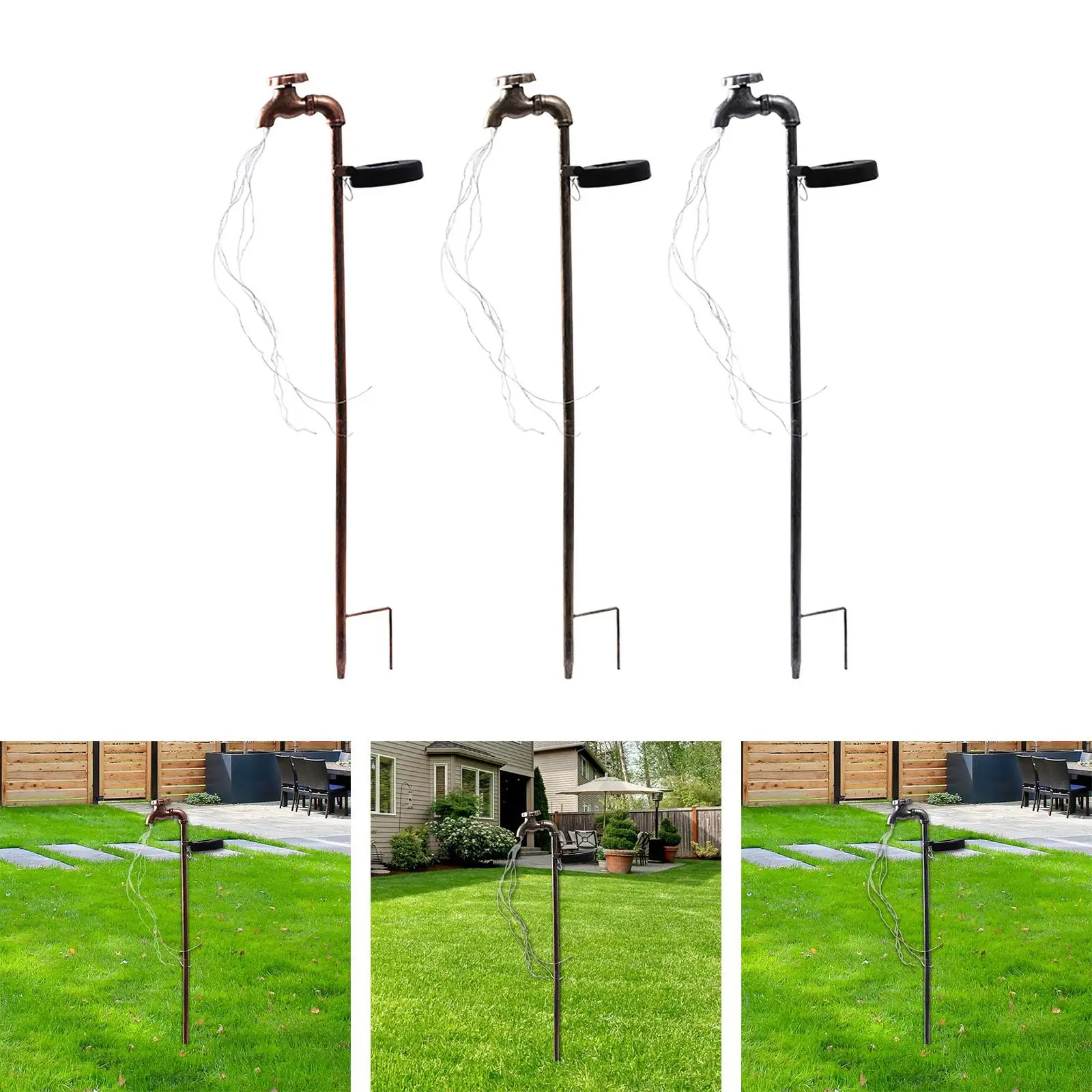 Solar Light Outdoor Garden Decoration Solar Faucet Light for Courtyard Porch