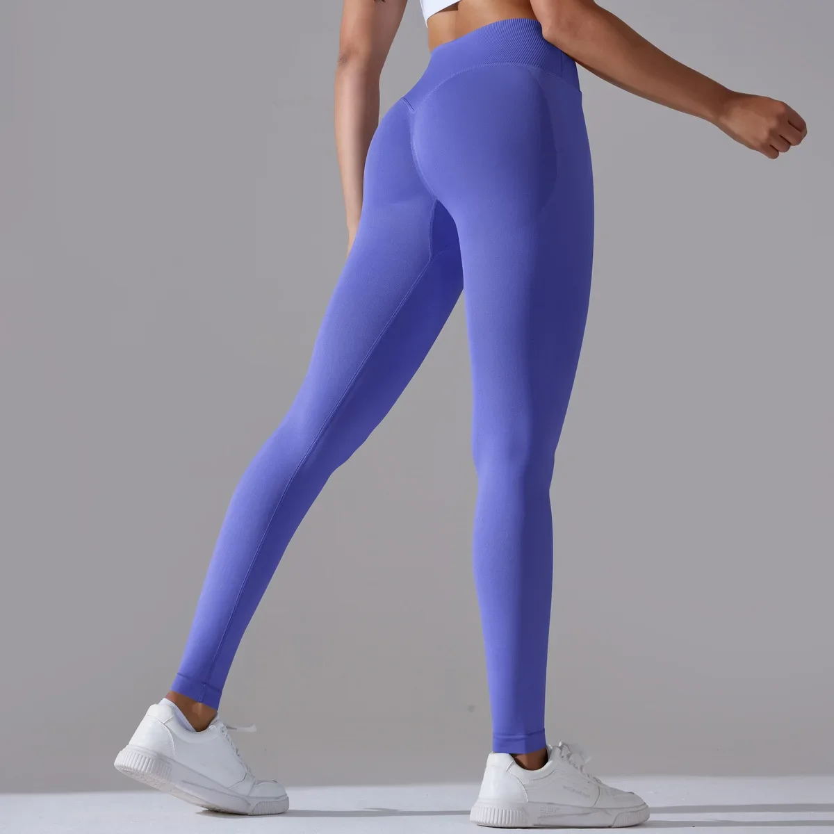 V Cross Waist Fitness Seamless Pants Women Nude Feeling Buttock Lifting Yoga Quick Dry Push-Up Tights Sweatpants Gym Leggings