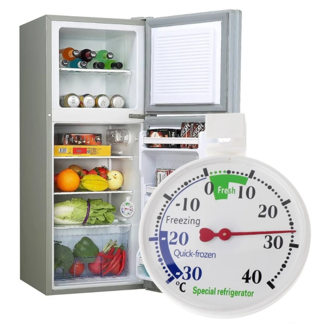 Thermomètre de réfrigérateur pour réfrigérateurs traditionnels Mini réfrigérateurs Congélateurs -30°~40°C Grand cadran avec R9UF 1
