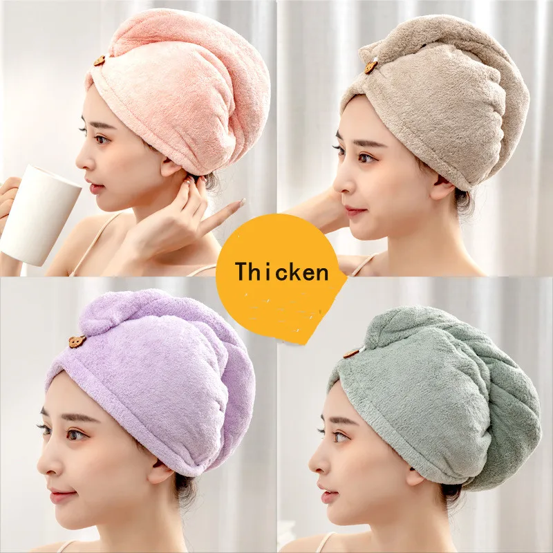 4 Toallas Turbante De Microfibra Para El Pelo - 65x25 Cm, Superabsorbentes, Secado Rápido, Anti-frizz, Con Botones