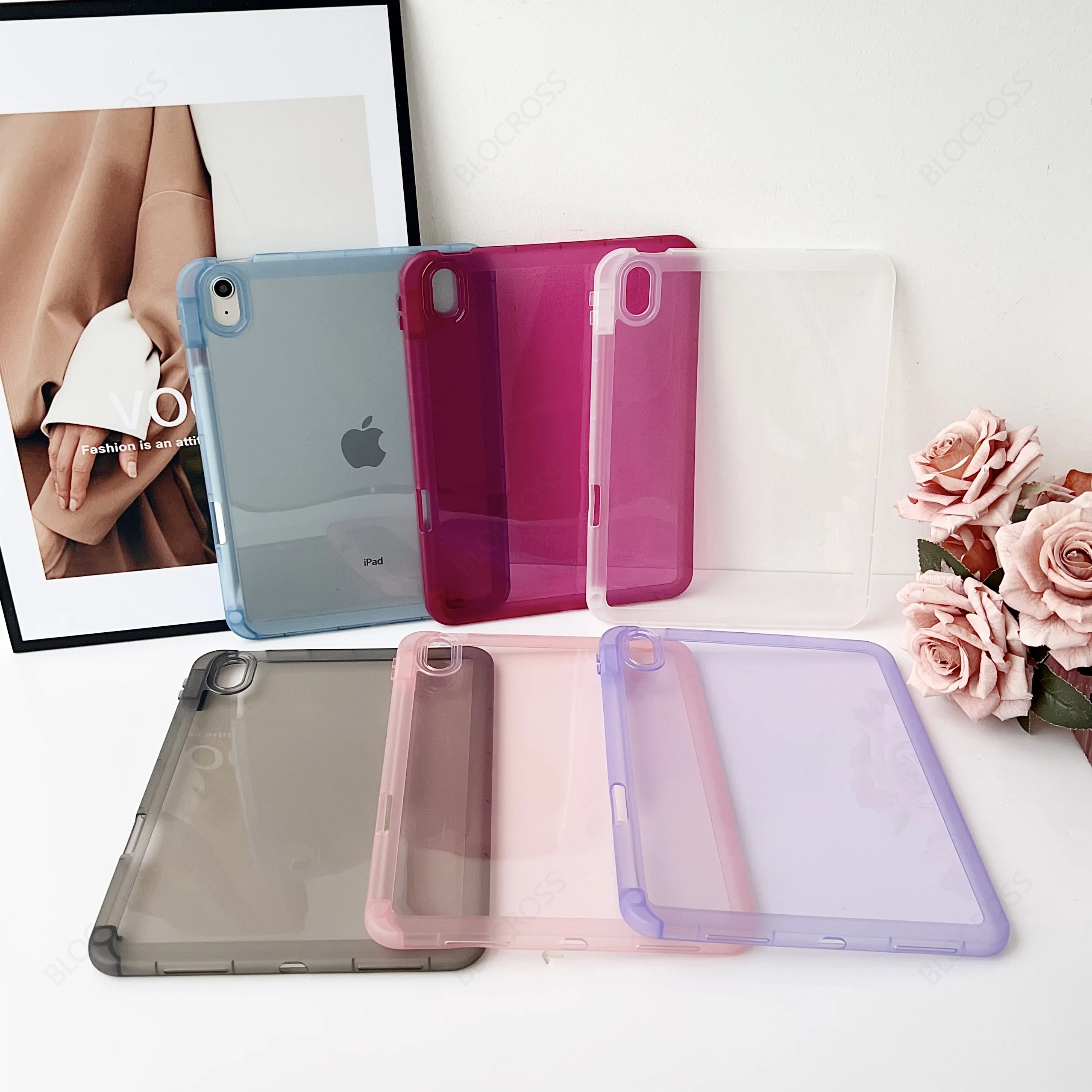Universal iPad Protective Stand Cover Case - Durable Hard PC+TPU Design