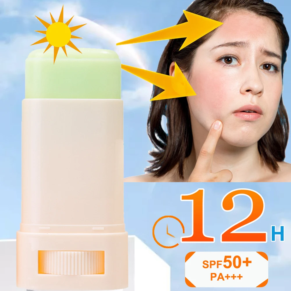 Facial Body Sunscreen Stick Matte Sun Stick Refreshing SPF50+ UV Protective Face Anti Oxidant Oil-control Whitening Sunscreen