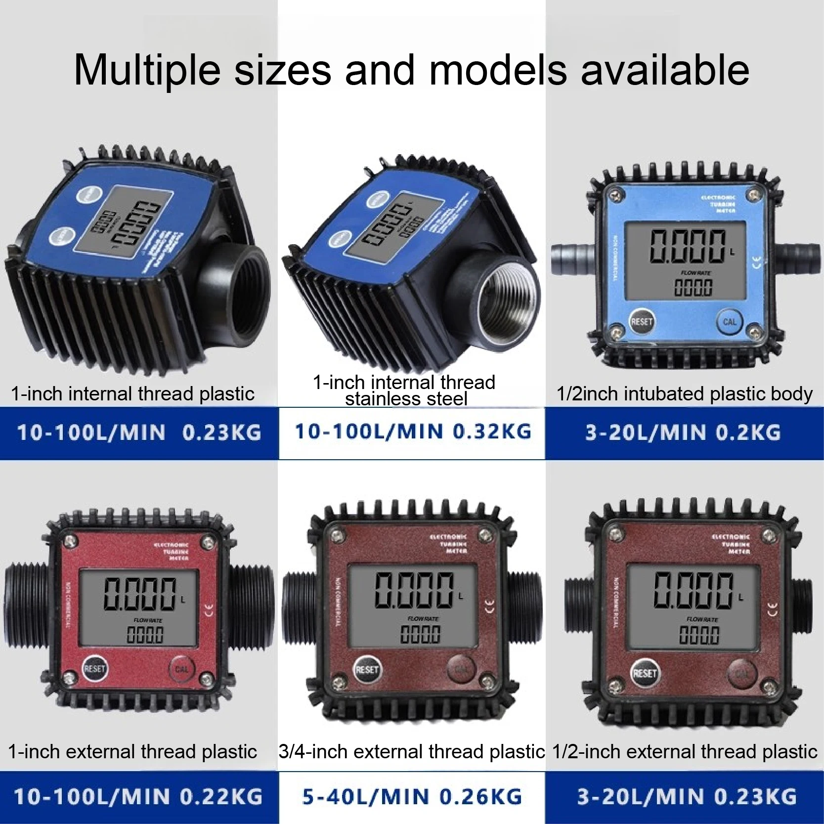 K24 Digital Turbine Flow Meter Electronic Turbine Flow Meter Fuel Liquid Water Diesel Sensor