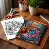1pc 24 Page Creative Cartoon Coloring Book Educational Relaxation Gift Graffiti Painting Book Doodles Book Adult Children 3