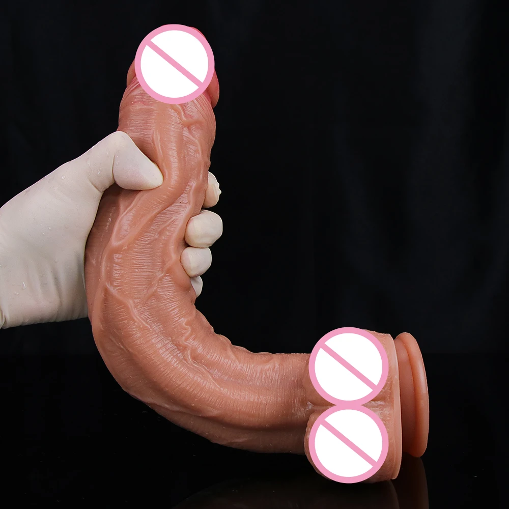 Sex Toys 32CM Realistic Silicone Dildo For Men Women Thick Glans Real Dong Powerful Suction Cup Stiff Cock