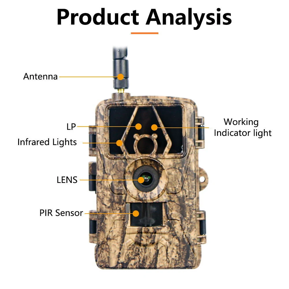 8K Video 60MP Images Night Vision Motion Activated Waterproof Wildlife Camera for Hunting Home Surveillance Trail Cameras