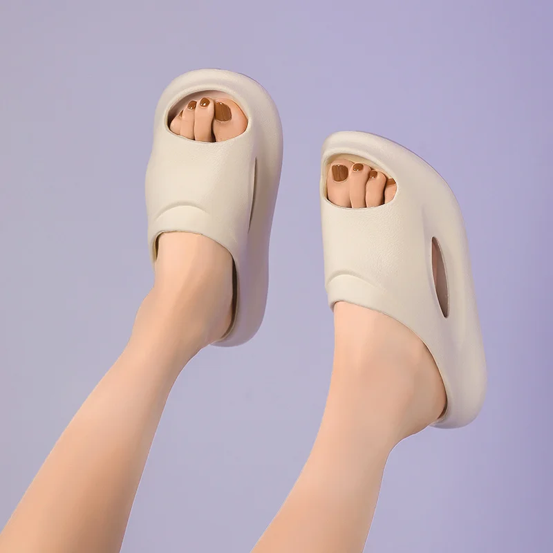 Tofflor för kvinnor och män Halkfria med tjock sula Mjukt skum Sliders Tofflor för inomhus utomhus Slip Comfy_voghion.com