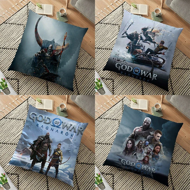 God Of War Ragnarok Federa Kratos Atreus Fodere Per Cuscini In Poliestere Per Soggiorno Fodera Per Cuscino Per Divano