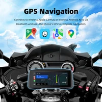 EKIY 7 inch Wireless CarPlay Moto Android Auto Portable Digital Motorcycle Dashboard GPS Navigation Display Screen Monitor TPMS - Image 3