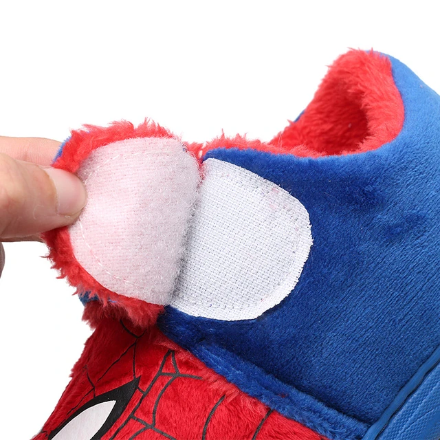 Zapatillas de algodón de Anime de Marvel Spiderman para niños