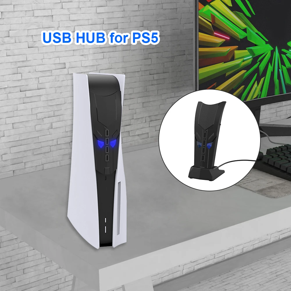 USB 허브 분배기 확장기 어댑터 확장 허브 분배기, PS5, PS4, Xbox 시리즈 X, 닌텐도 스위치용, 4 포트