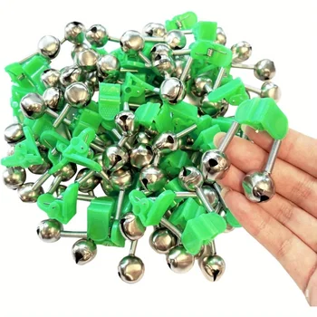 Fishing Bells, Dual Alert Fishing Bells for Rods, Clip on Fishing Rod Fishing Bells for Night Fishing, Ice Fishing 1
