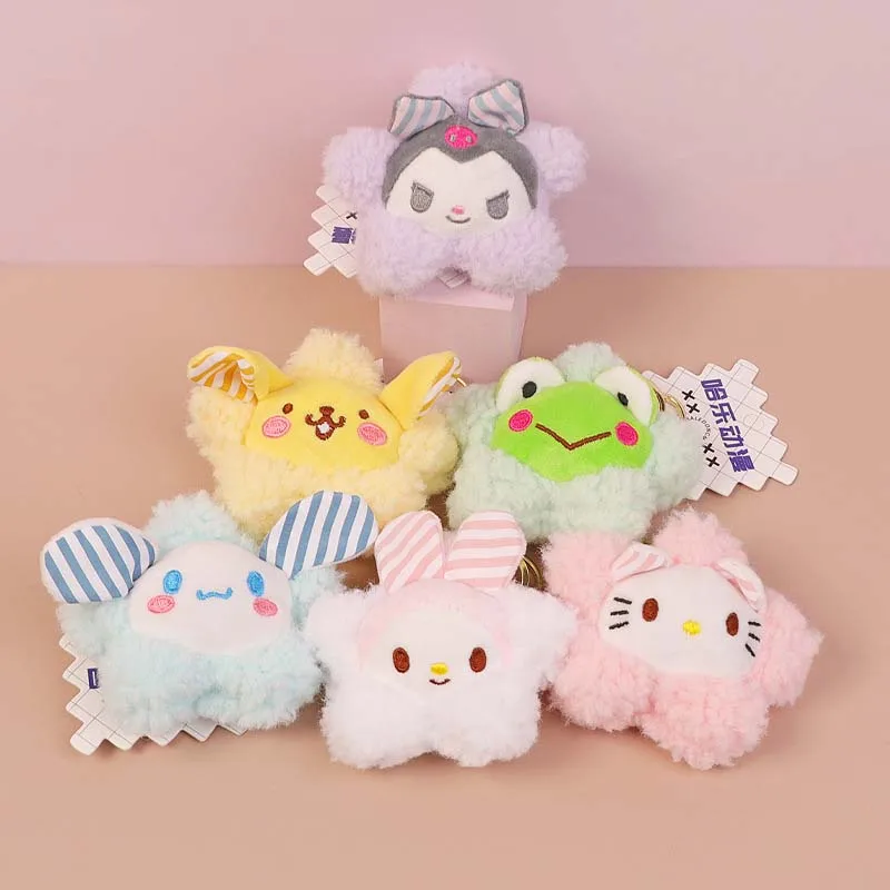 

Sanrio плюшевая подвеска Hello Kitty My Melody Kuromi Cinnamoroll Pom пурин креативная кавайная плюшевая Подвеска для автомобильного ключа подарок