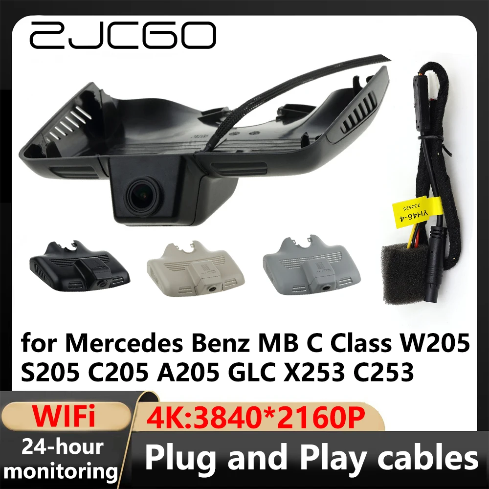

ZJCGO 4K Wifi 3840*2160 Car DVR Dash Cam Camera Video Recorder for Mercedes Benz MB C Class W205 S205 C205 A205 GLC X253 C253