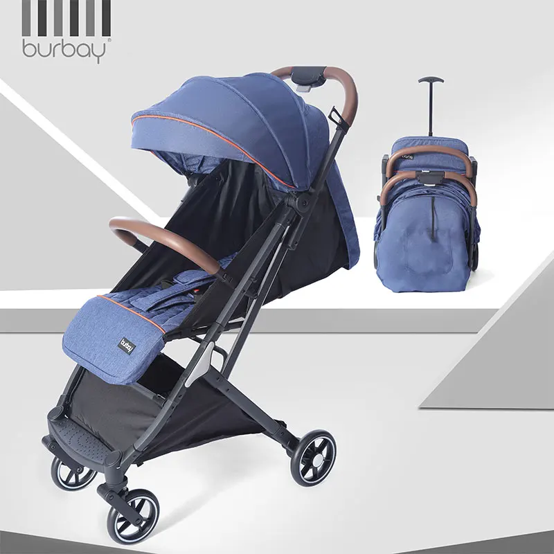 Burbay 1 Button To Collect Light Weight And Easy Fold Baby Stroller X6