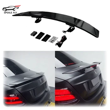 Per Hatchback Sedan Universal ABS Intelligent Electric Lift Spoiler Led Light Trunk Wing Lip in fibra di carbonio Look modifica dell'auto