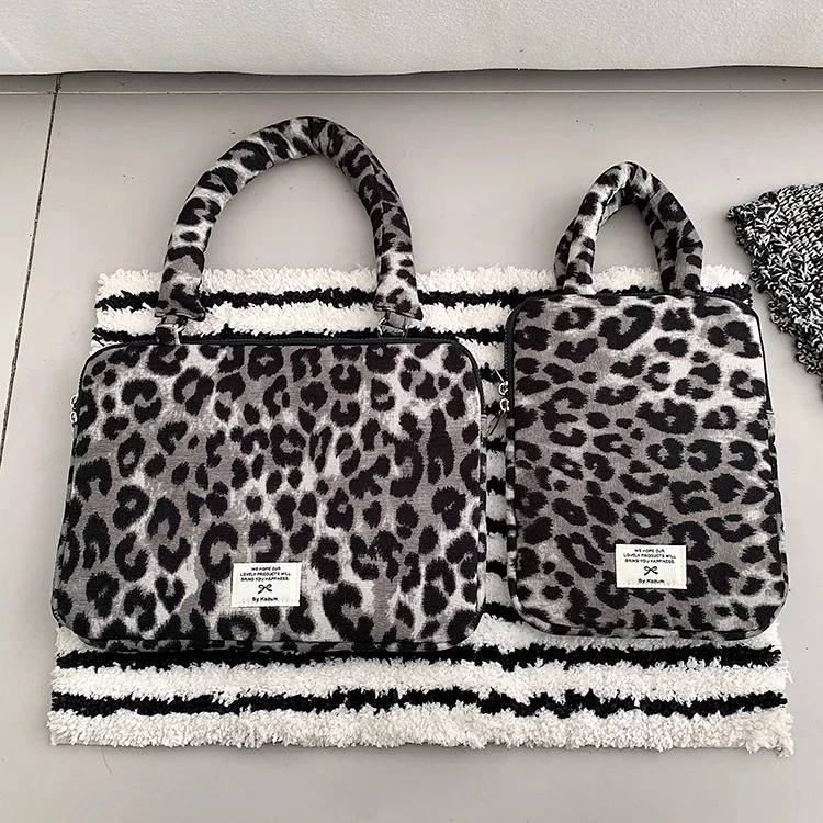 Leopard Pattern Laptop and Tablet Storage Bag