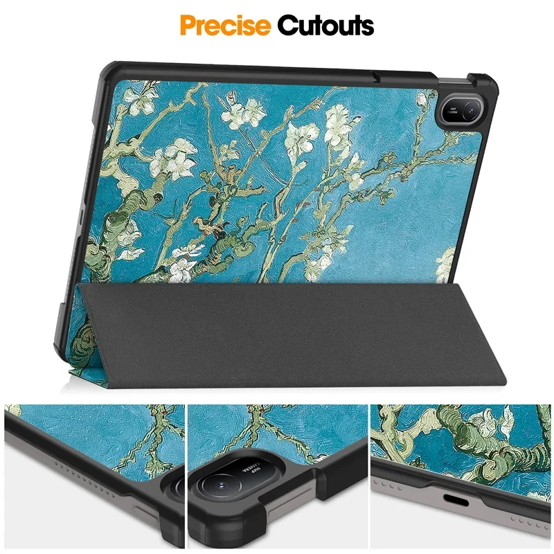 Premium Trifold Magnetic PU Leather Tablet Cover