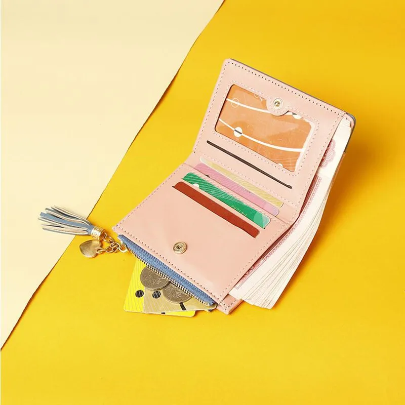 Women's Wallet Short Women Coin Purse Fashion Wallets For Woman Card Holder Small Ladies Wallet Female Hasp Mini Clutch For Girl