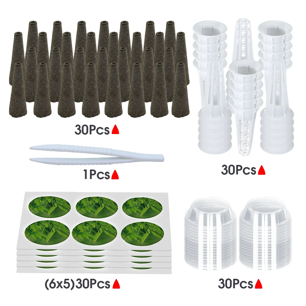 Hydroponic Indoor Garden Starter Kit with Seed Pods and Growth Medium