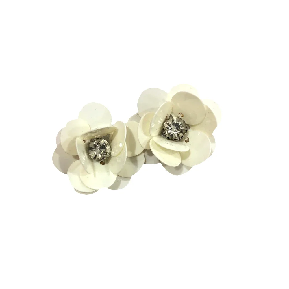 Elegant Handmade 3D Beaded Rose Flower Applique Patch for Clothing and Garment Decoration