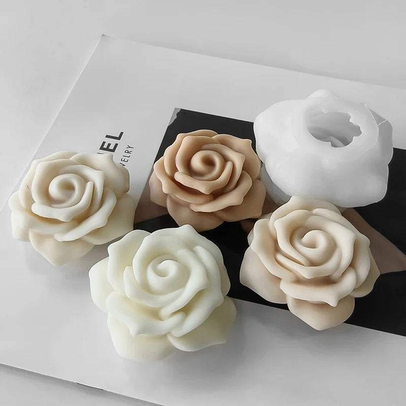 3D Rose Peony Flower Silicone Mold 1pcs DIY Handmade Floral Soap Chocolate Baking Mould For Valentine's Day Decor Gift Molds silicone mold,baking mold,soap molds