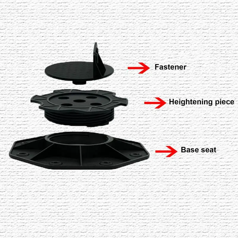 Pedestal Bearing Terrace Bearing Height-adjustable Slab Decking Boards WPC Wood 10-80mm 2pcs