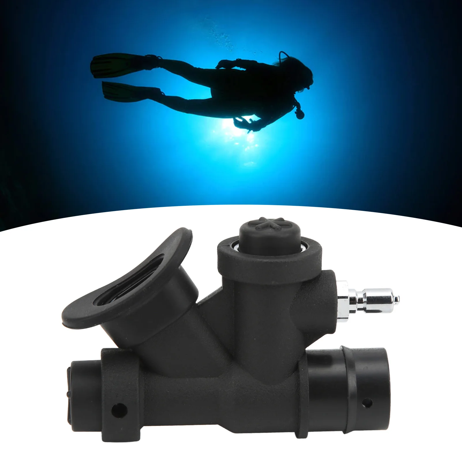 Scuba diving connector adaptor diving universal 45 degree oral power inflator K shaped valve relief valve standard 1 inch hose inflator diving tool