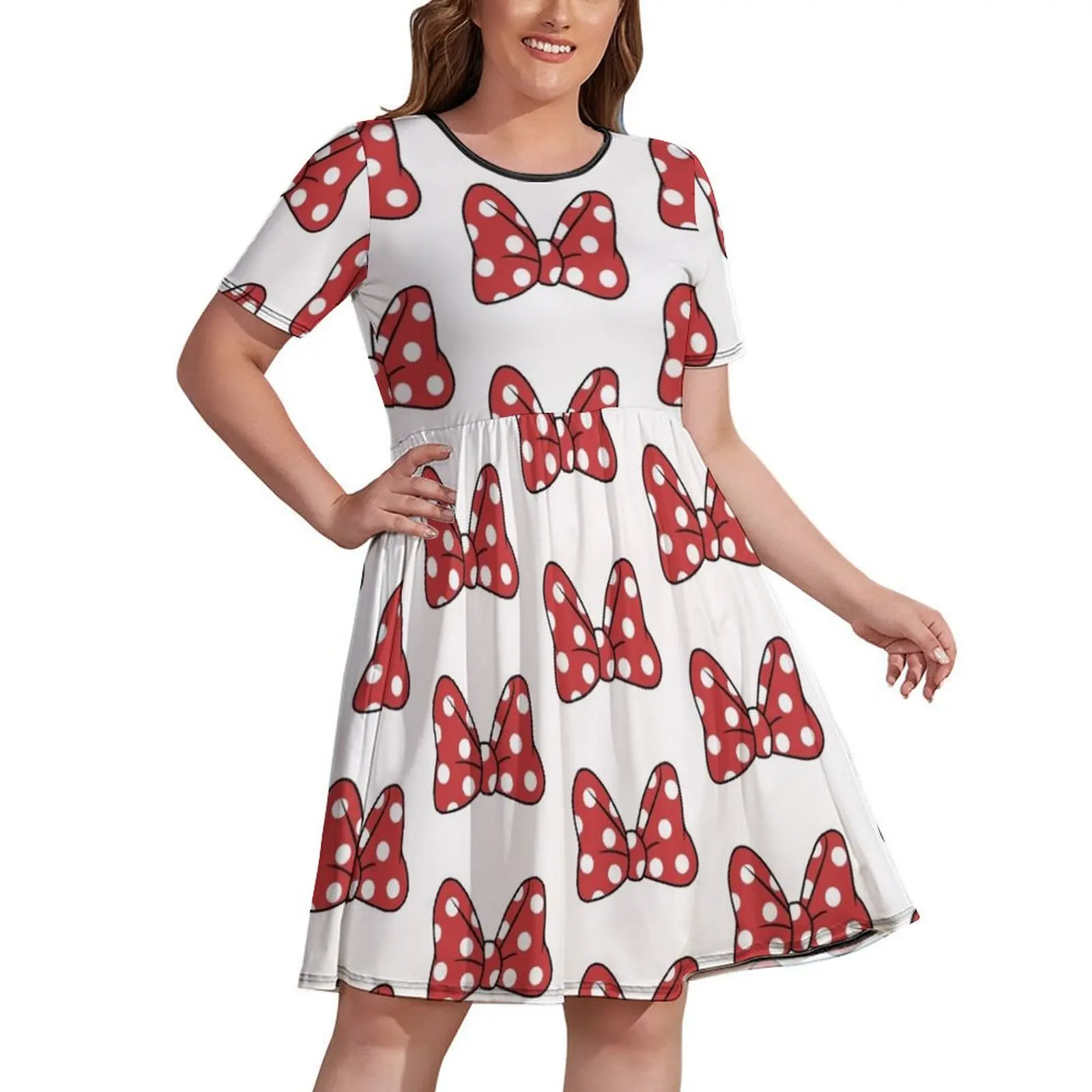 

Платье с бантом в горошек, летняя одежда, пляжные платья, женское вечернее платье