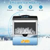 Countertop Ice Maker Water Dispenser Combo 48LBS/24H S-M-L Bullet Ice 6 Mins 5LBS Ice LCD Control Panel Glass Cover Stainless 3