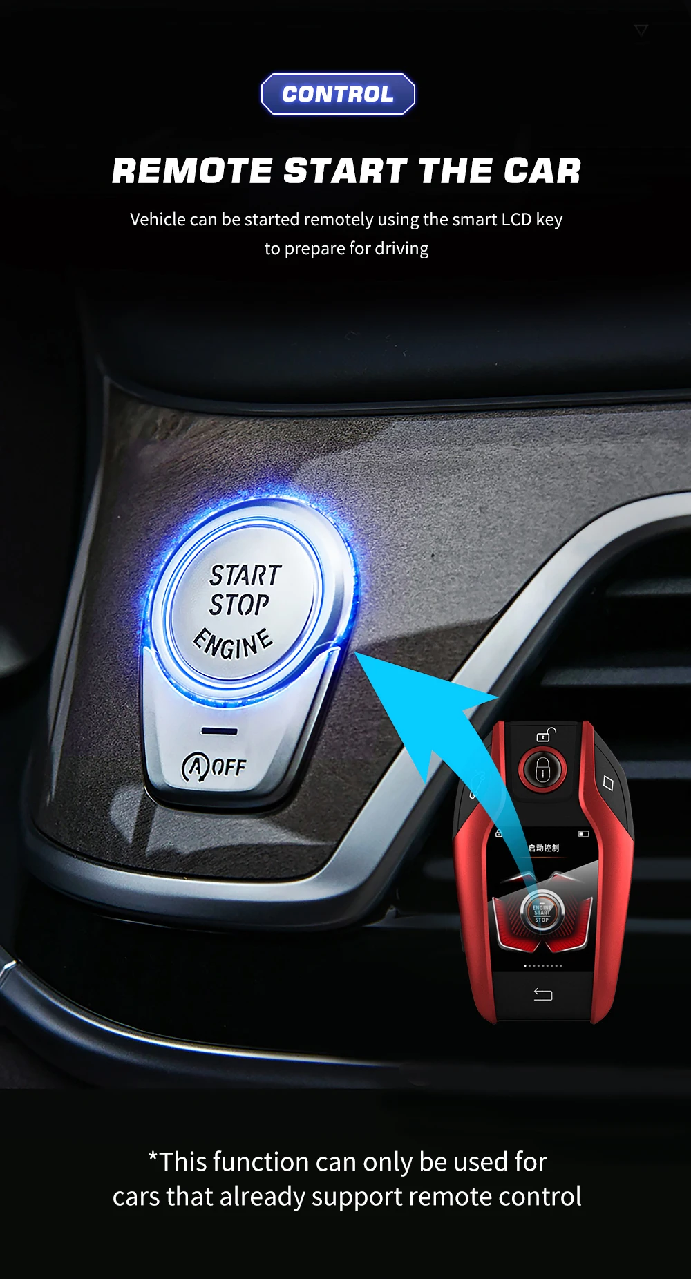 TK800A schermo LCD Smart Key LCD remoto modificato universale per BMW per Benz per Audi per Ford per Honda comodo accesso senza chiave - S23076f32dc274ccfa354a7c9a80f078cc