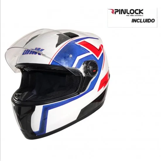 UNIK CI 02 motorcycle helmet white/red 