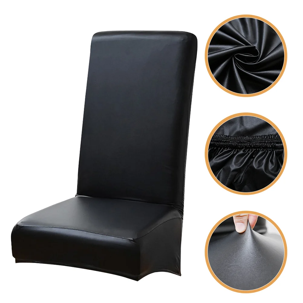 

Stretchy Chair Oilproof Cover Slipcover Removable Modern Chair PU Protector for Home