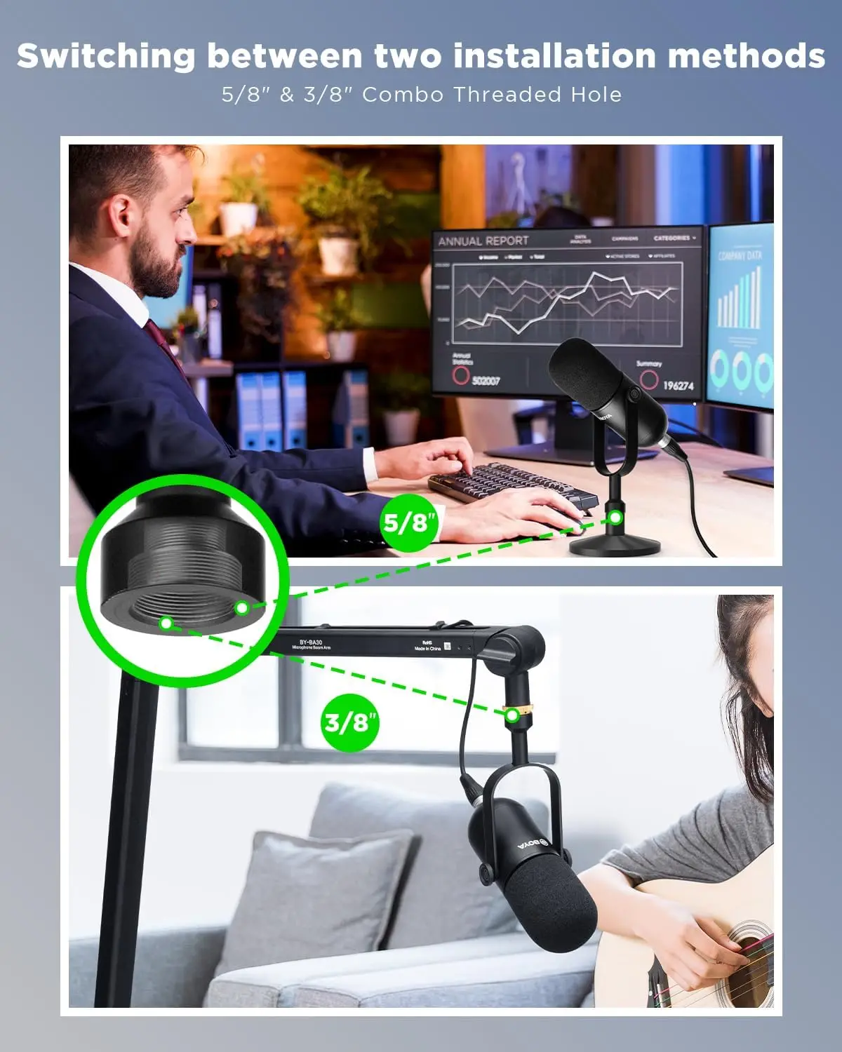 ميكروفون ألعاب ستوديو BOYA BY-DM500 لبث الصوت المب...