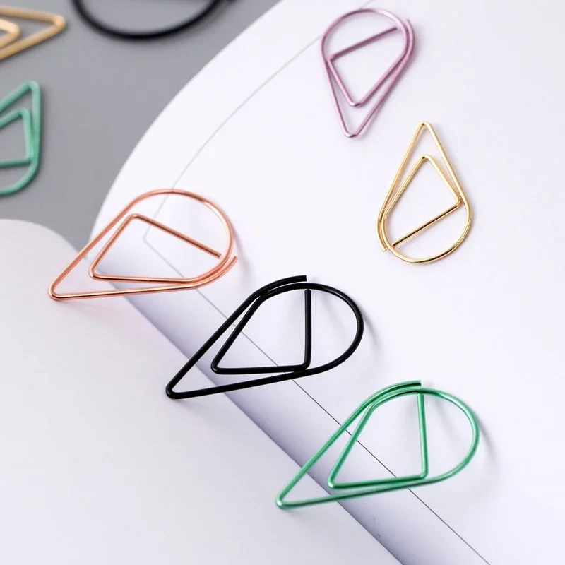 Mini Heart Paper Clips - Gold & Rose Gold Binder Accessories Set (30/50 pcs)